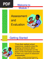 Welcome To: Assessment and Evaluation