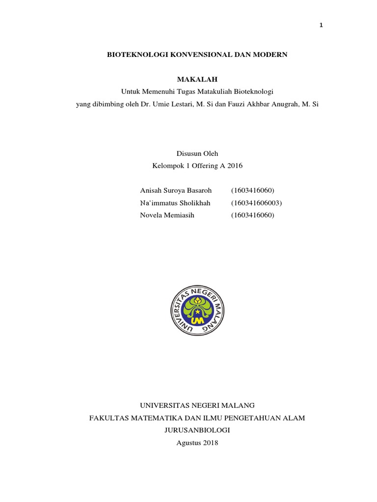 Makalah Bioteknologi