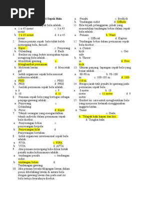 49++ 10 soal essay tentang sepak bolabeserta jawabannya ideas in 2021 