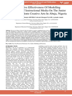 Comparative Effectiveness of Modelling Technology of Instructional Media on the Junior Secondary Students Creative Arts in Abuja Nigeria
