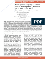 Clotting and Gel Separator Property of Extract From the Roots of Damong Maria Artemisia Vulgaris With Oryza Sativa