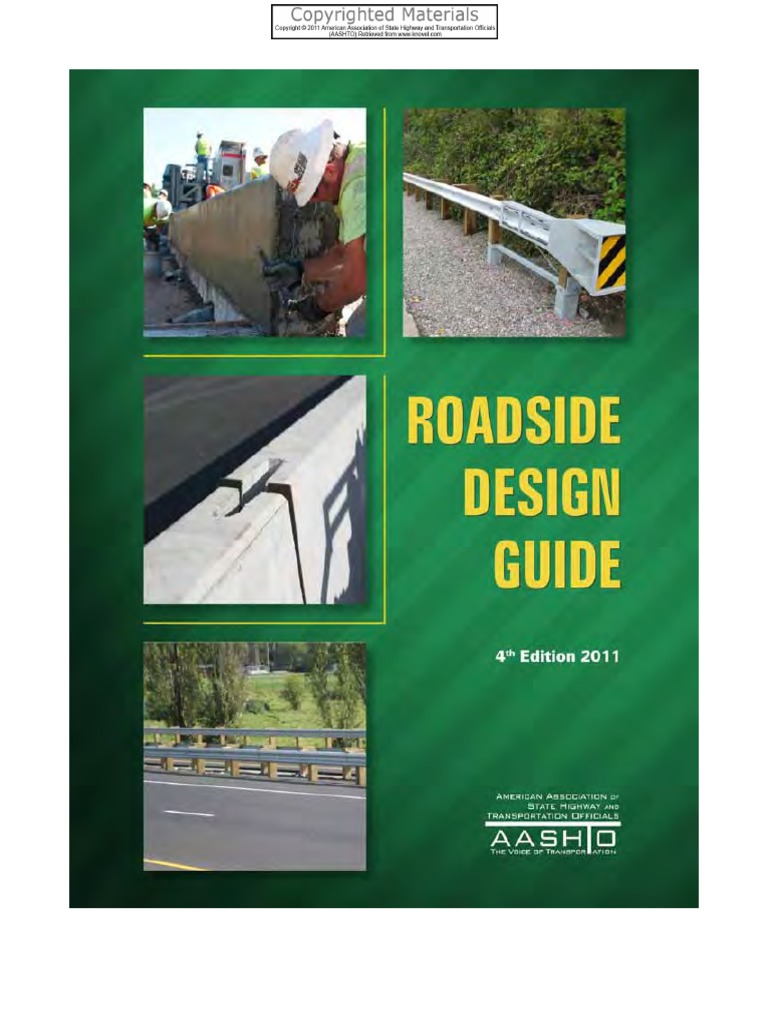 AASHTO Roadside Design Guide 4th Ed 2011 PDF | PDF | Land Transport ...
