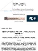 Terms of Address in Shona PDF