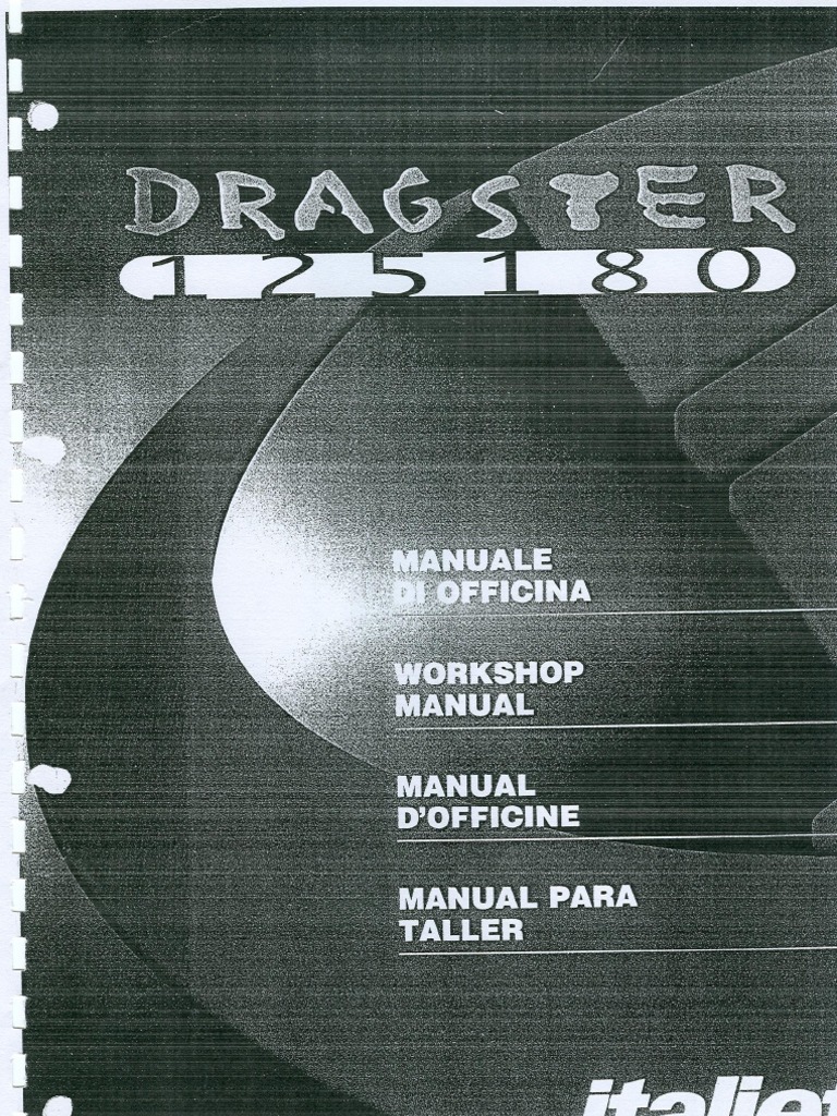 れもん Italjet Dragster 125 180 Workshop Manual | PDF | Machines