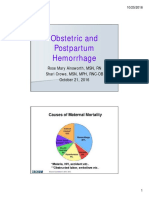 Obstetric and Postpartum Hemorrhage: Rose Mary Ainsworth, MSN, RN Shari Crowe, MSN, MPH, RNC-OB October 21, 2016