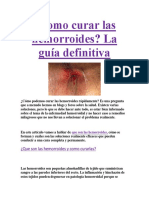 Como Curar Las Hemorroides PDF GRATIS.