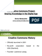 The Creative Commons Project: Sharing Knowledge in The Digital Age