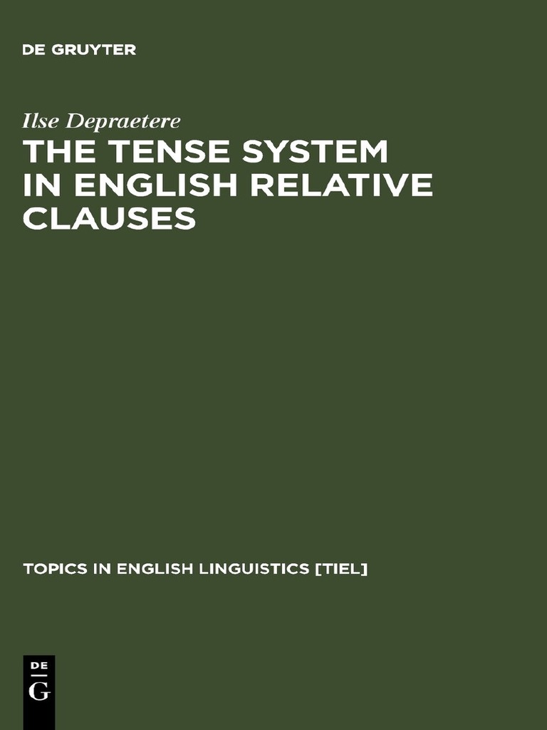 1996 The Tense System In Relative Clause A Corpus Based Analysis PDF 