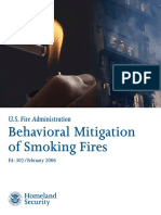 Behavioral Mitigation of Smoking Fires