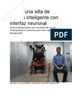 Crean Una Silla de Ruedas Inteligente Con Interfaz Neuronal