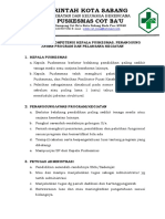 2.3.4.1 Persyaratan Kompetensi Kepala Puskesmas Penanggung Jawab Program Dan Pelaksana Kegiatan