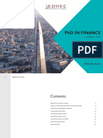 Edhec PHD in Finance Brochure 2018