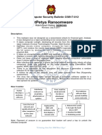 Notpetya Ransomware: PNP Computer Security Bulletin Csb17-012