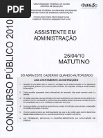 PROVA DE CONCURSO - ASSISTENTE ADMINISTRATIVO