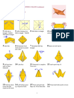 Flapping Bird or Flapping Crane: Use A Square of Paper, Colored Side Up