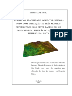 Análise Comparativa de Modelos de Fragilidade Ambiental