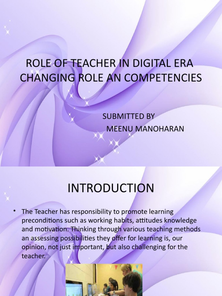 Teacher's Role in Digital Education | PDF | Educational Technology ...