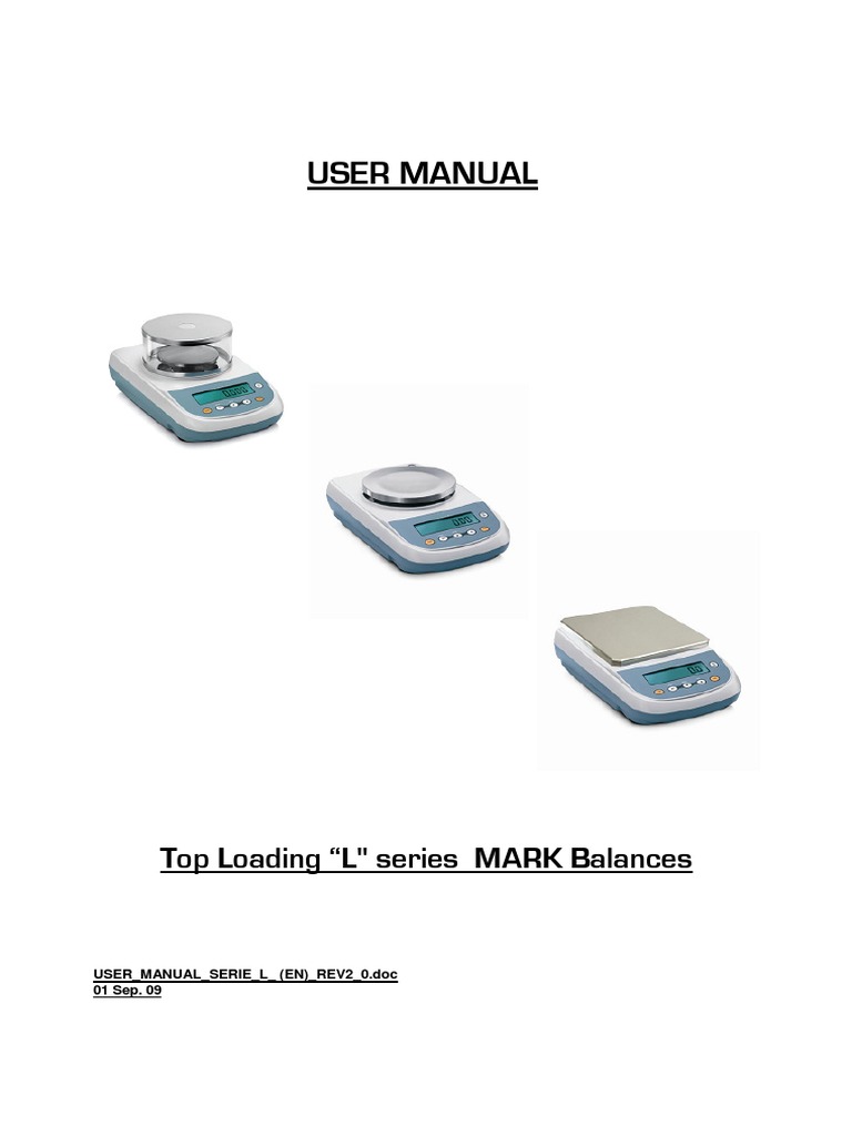 Balance Installation and Calibration Guide | PDF | Weighing Scale ...