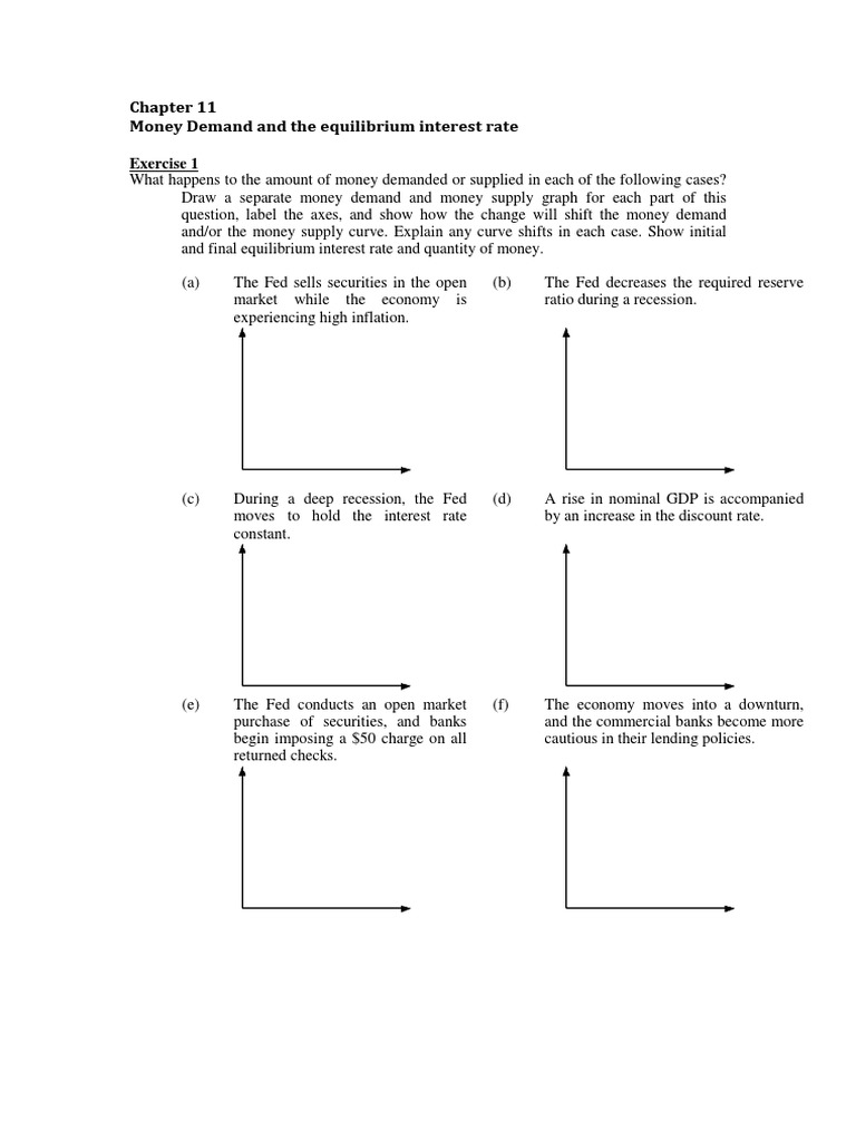 Money Demand and Interest Rate Analysis | PDF | Money Supply | Demand ...