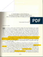 Historia Lingüística: Migraciones y Asentamientos. Relaciones Entre Pueblos y Lenguas.