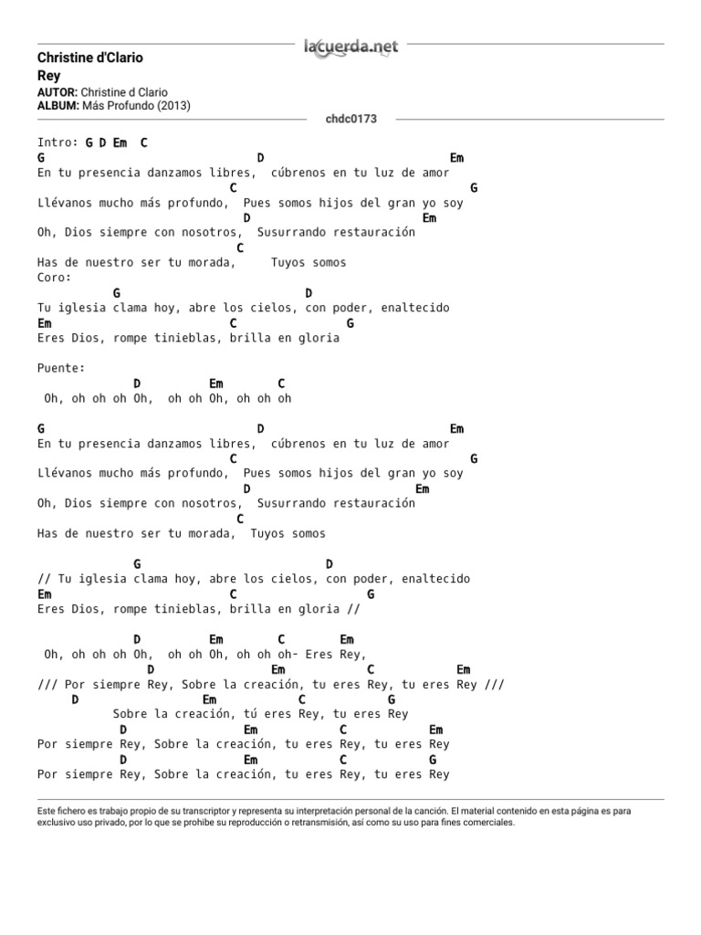 Christine d'Clario, Rey_ Letra y Acordes (1).pdf