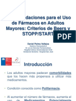 Q.F. Daniel Palma Vallejos Recomendaciones para El Uso de Fármacos en Adultos Mayores Criterios de Beers y STOPPSTART