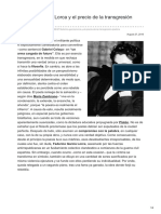 Federico García Lorca y El Precio de La Transgresión Poética