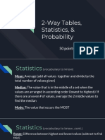 2-Way Tables Statistics Probability