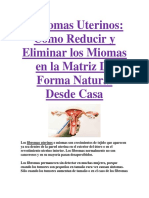 Fibromas Uterinos: Como Reducir y Eliminar los Miomas en la Matriz De Forma Natural Desde Casa 
