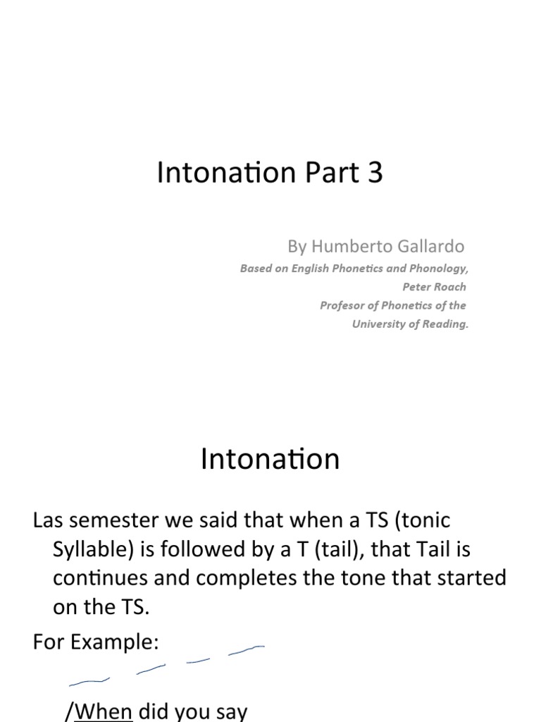 Understanding Intonation Patterns | PDF | Tone (Linguistics) | Stress ...