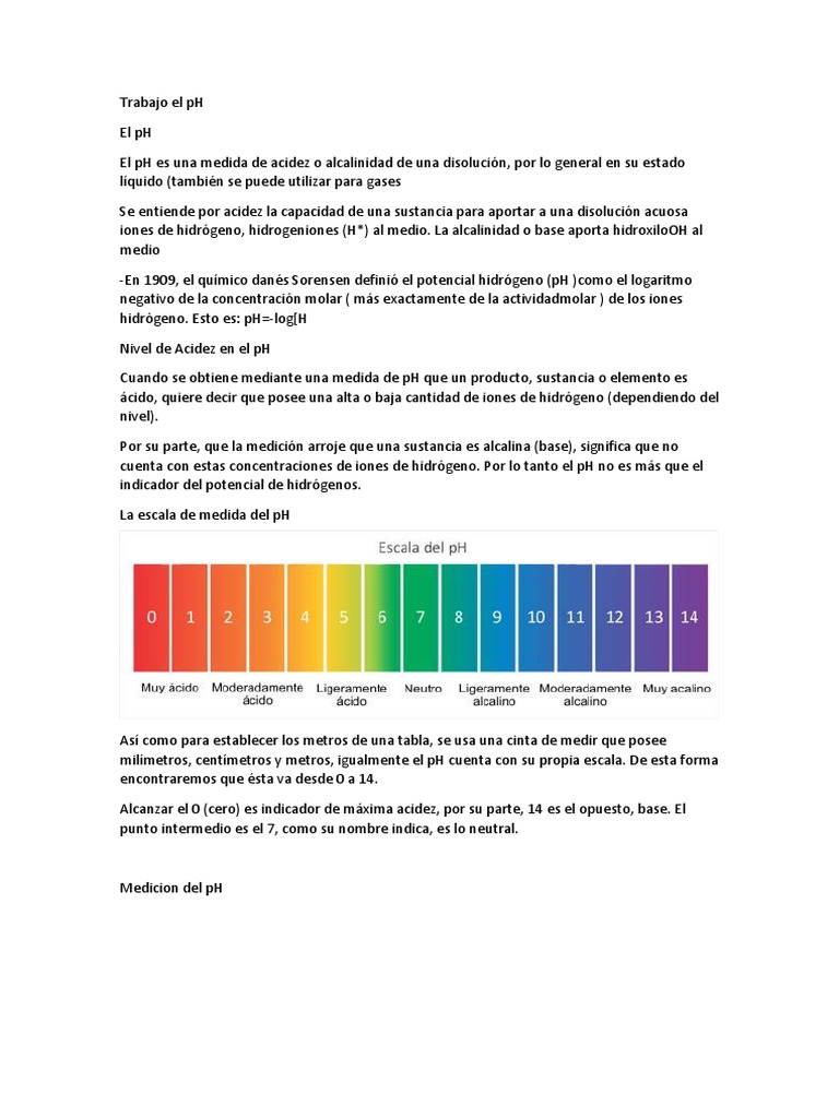 Trabajo El PH | PDF | Ph | Materiales