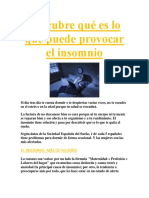 Descubre Qué Es Lo Que Puede Provocar El Insomnio