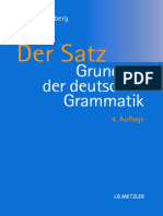 Der Satz ( Grunde der deutsche Grammatik)
