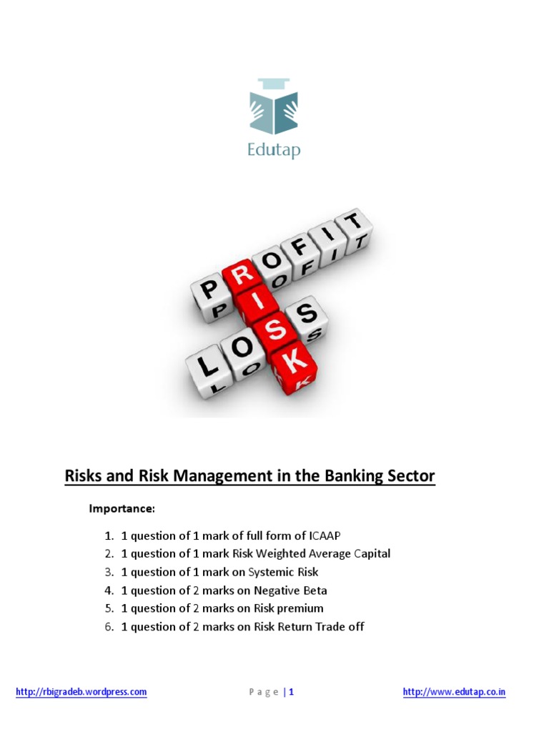 Banking Sector Risk Management Guide | PDF | Capital Asset Pricing ...