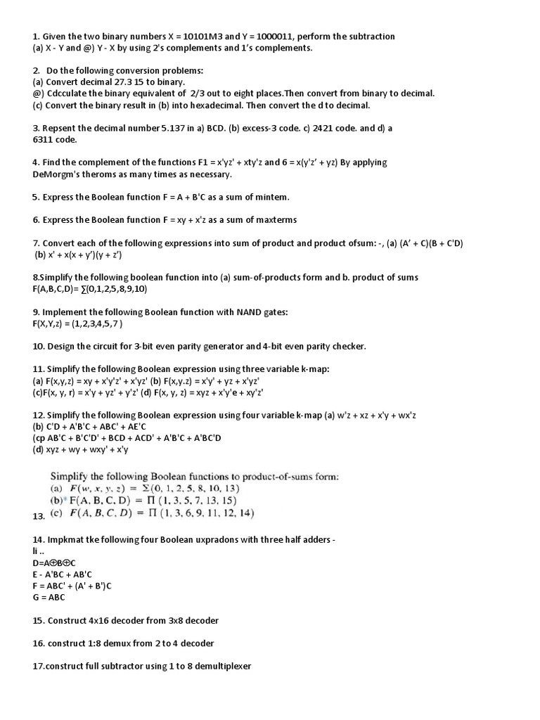 Digital Questions Computer Engineering Electronic Circuits