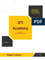 STI Academy: Report Lesson
