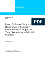 Impact Evaluation Study On The Development of Genetically Improved Farmed Tilapia and Their Dissemination in Selected Countries