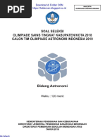 Soal Dan Kunci Jawaban Osk Astronomi Sma 2019