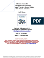 Solutions Manual To Optoelectronics and Photonics