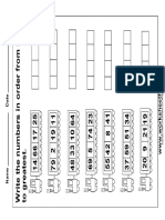 Least To Greatest Numbers Worksheet 3