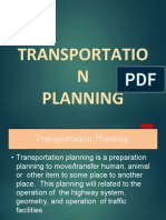 Transportation Planning (Transition Sem)