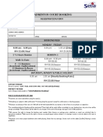 Badminton Court Booking: Registration Form