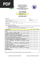 Cot - Rating Sheet