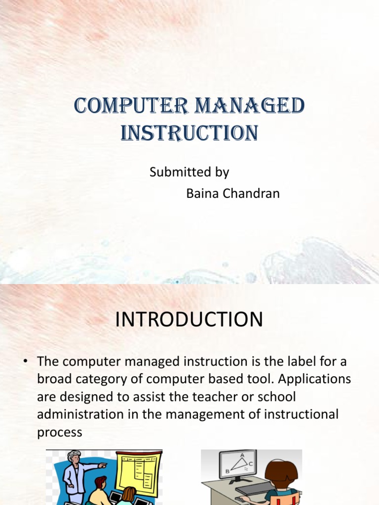 Computer Managed Instruction PDF Educational Technology Curriculum