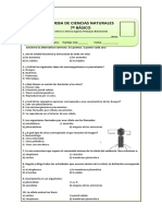 Prueba Ciencias 7 Microorganismo