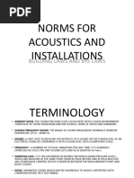 Norms For Acoustics and Installations