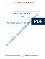 Service Quality of HDFC Bank PDF