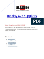 Incoloy 825 Suppliers