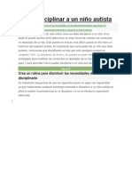 Cómo Disciplinar A Un Niño Autista