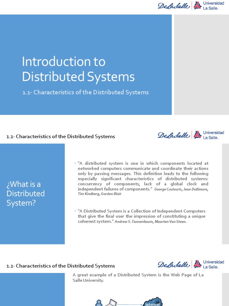 1.1 - Characteristics of The Distributed Systems | PDF | Distributed ...